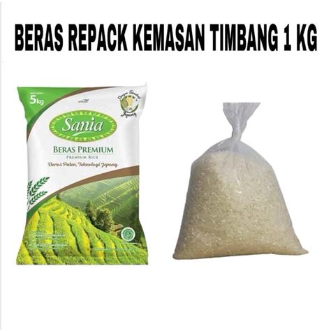 Jual Beras Sania Repack Kemasan Kg Shopee Indonesia