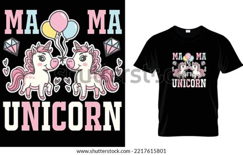 Unicorn Rainbow T Shirt Design Template Stock Vector Royalty Free