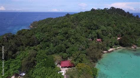 Drone Footage Above Sapi Island One Of Popular Tourist Destination In