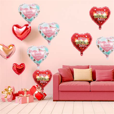 Washranp Inch Heart Shaped Balloon Pcs Happly Valentines Day