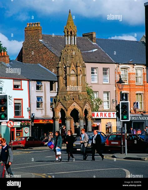 Rossmore Monument, The Diamond, Monaghan, Co Monaghan, Ireland Stock ...