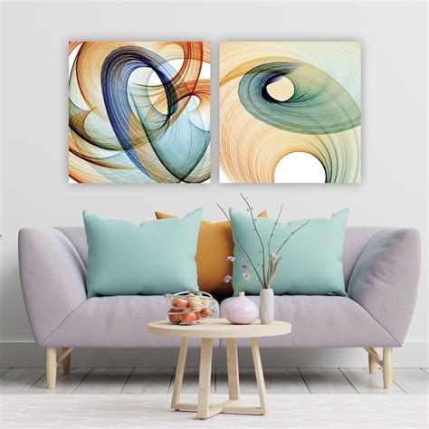 Quadro Canvas Composição Duplo Espiral 40x40 Sem Moldura Elo7