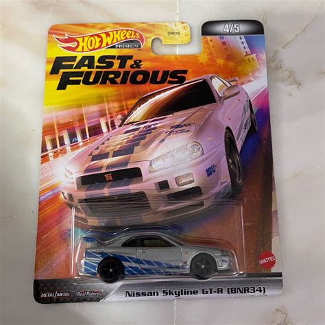 Hot Wheels Premium Fandf Nissan Skyline Gtr R34 4 5 Hobbies And Toys Toys And Games On Carousell