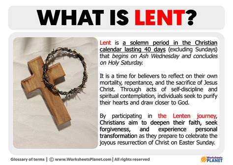 What is Lent | Definition of Lent