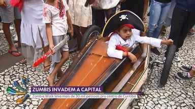 Meio Dia Paraná Curitiba Zombie Walk reúne milhares de pessoas no