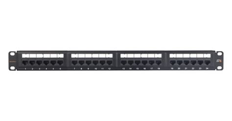 Nikomax UTP Patch Panel Cat 6 24 Port 19 1U NMC RP24UE2 ES 1U BK