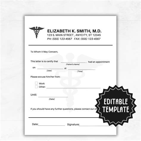 Fillable Doctors Note Doctor Excuse Note Template Custom Drs Notepad Doctor Excuse Letter