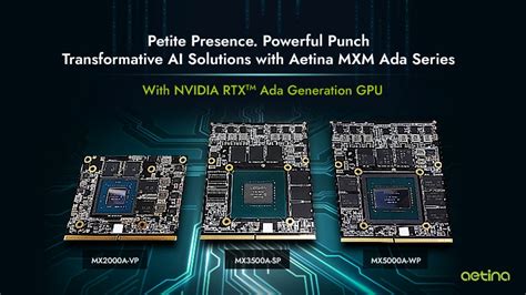 Aetina Introduces New Mxm Gpus Powered By Nvidia Ada Lovelace For