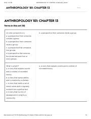 Anthropology Chapter Flashcards Quizlet Pdf Pm