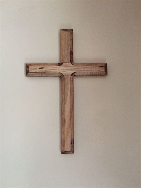 Handmade Wood Cross Hanging Wall Cross By Smittysboyshardwoods