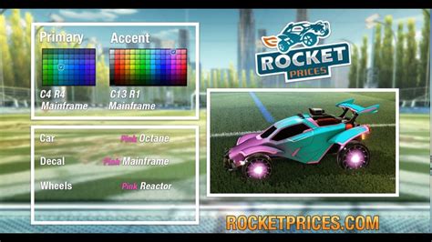 All Painted Mainframe Decals And Reactor On Octane Rocket League Car