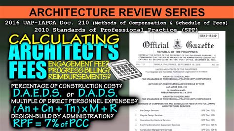 Architecture Review CALCULATE ARCHITECT S FEES 2016 UAP IAPOA Doc