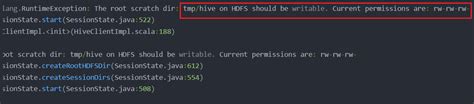 Spark Hive Tmp Hive On Hdfs Should Be Writable Current