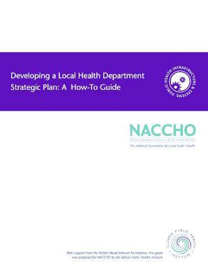 Fillable Online Naccho Developing A Local Health Department Strategic