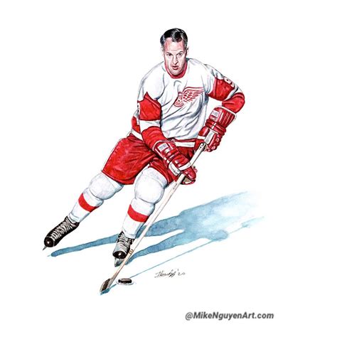 Mr Hockey Gordie Howe Print Mike Nguyen Art