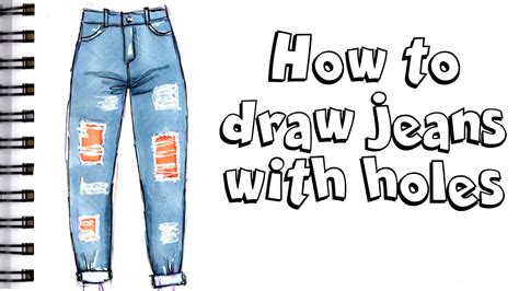 How To Draw Ripped Jeans Step By Step - canvas-tools