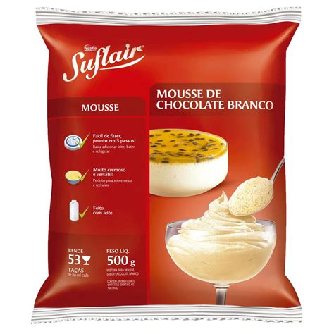 Mousse De Chocolate Branco Nestlé Suflair 500g Day 2 Day