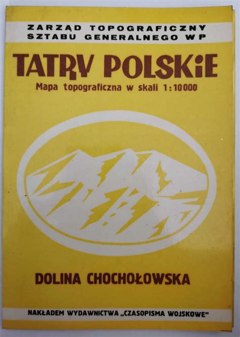 Tatry Polskie Dolina Chocho Owska Mapa Topograficz Allegro Pl