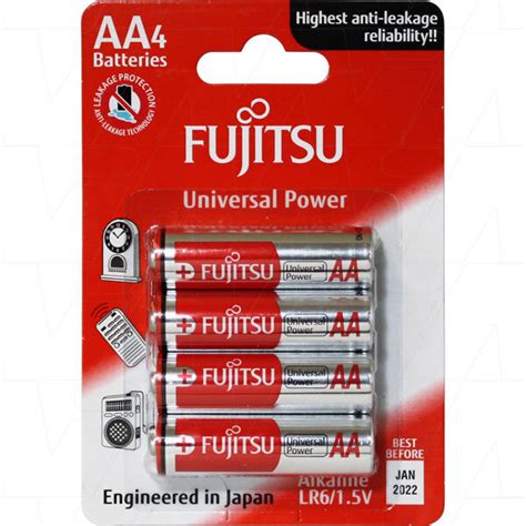 Fujitsu Universal Power Lr6 Aa 15v Alkaline Battery