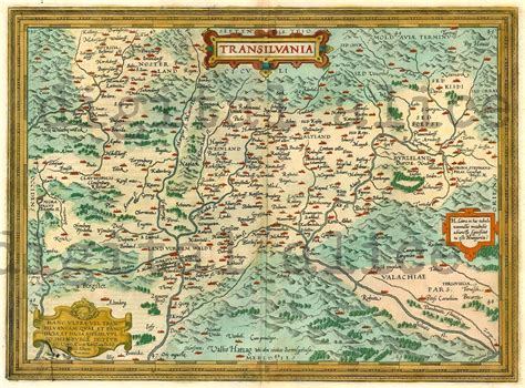 Vintage TRANSYLVANIA MAP dracula 1600's Transylvania No.2 Instant ...