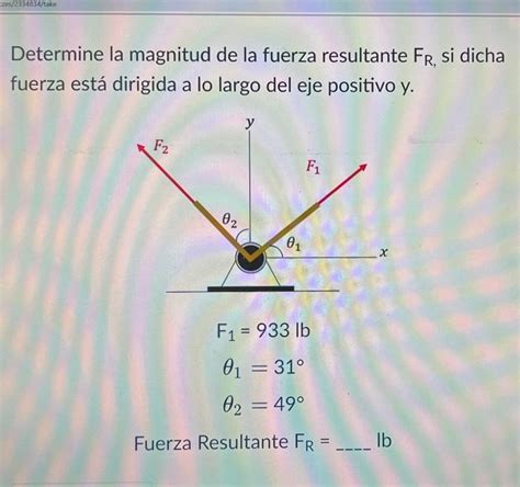 Solved Determine La Magnitud De La Fuerza Resultante FR Si Chegg