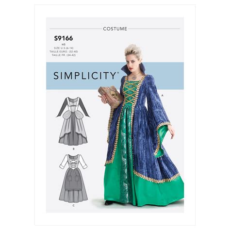 Simplicity Sewing Pattern S9166 Misses Costumes My Sewing Box