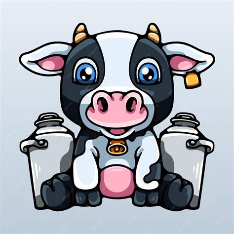 Premium Vector | Cartoon dairy cow illustration concept