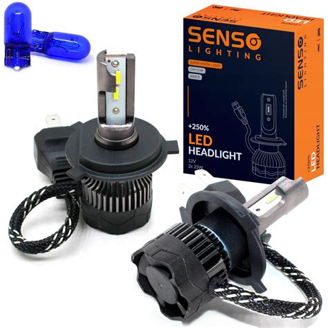 Żarówki SENSO 2x LED H4 250 CSP 12V 16000LM RETROFiT SENSO H4 LED