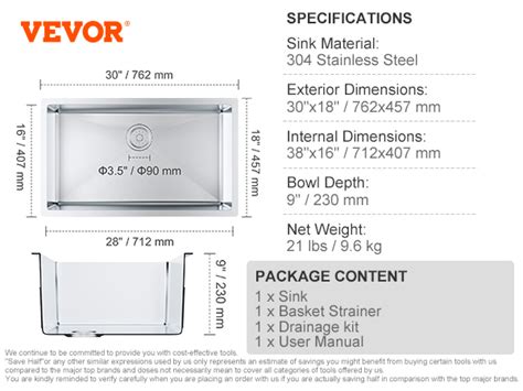 Vevor Vier Cuisine Bac X X Cm Vier Encastrer Pour Meuble