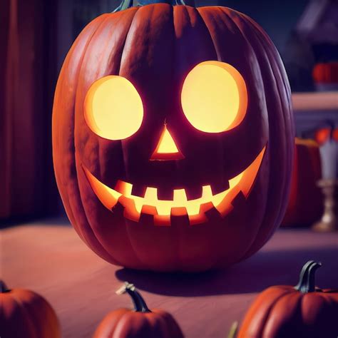 Premium Photo | Halloween evil pumpkin cartoon illustration evil ...