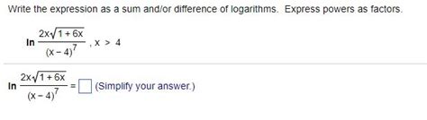 Solved Write The Expression As A Sum And Or Difference Of Chegg