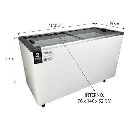 Freezer Horizontal Tampa De Vidro 503 Litros Branco Hced503 220V Fricon