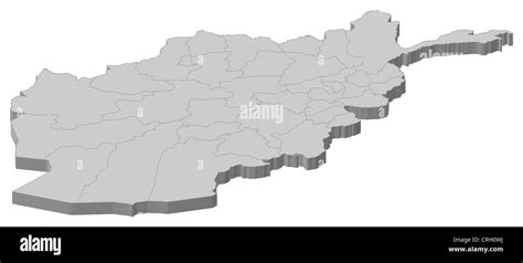 Political Map Of Afghanistan With The Several Provinces Stock Photo Alamy