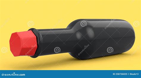 Set Of Tabasco Hot Chilli Sauce Bottle For Mexican Cuisine On Yellow Background Royalty Free