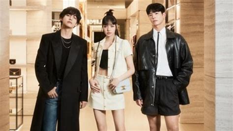 Bts V Blackpinks Lisa Park Bo Gum Reunite At Celine Pop Up Store