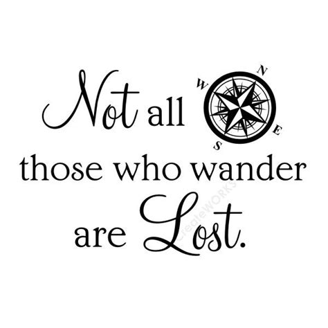 Wall Quote Sticker Wall Art Not All Those Who Wander Are Lost H622k