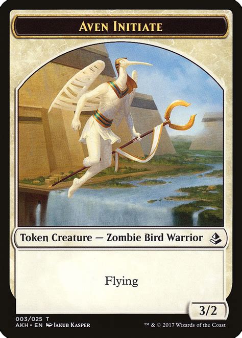 Aven Initiate Token Amonkhet Magic The Gathering