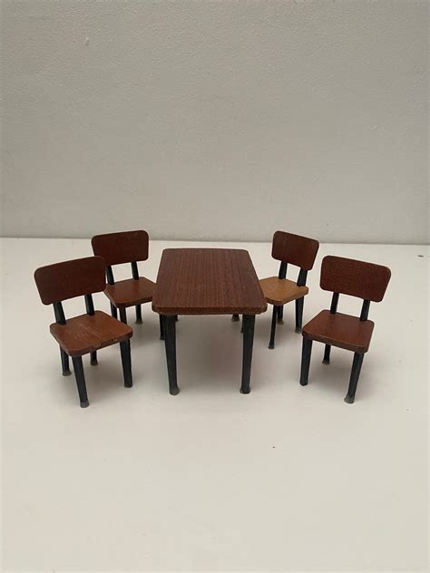 Vintage Lundby Original Dining Set Dining Table And Chairs To Etsy