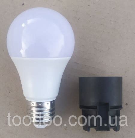 LED Лампа 24V 10W E27 + Патрон Под E27 Цоколь. Черный. Германия. GL-24V ...