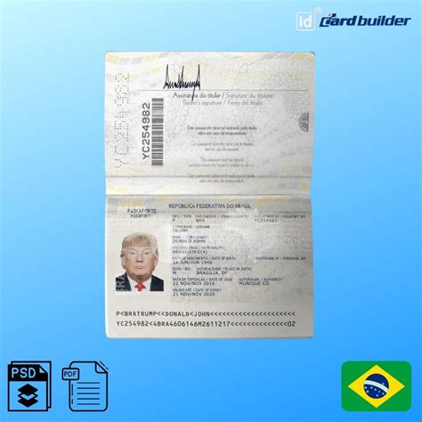 Brazil Passport Template