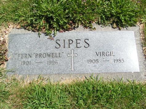 Fern Virginia Prowell Sipes 1901 1996 Find A Grave Memorial