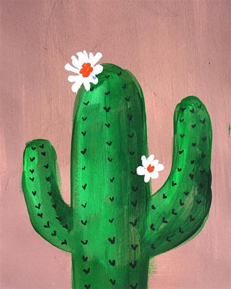 Easy Cactus Paintings For Beginners