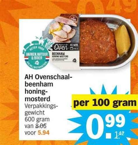 Ah Ovenschaal Beenham Honing Mosterd Aanbieding Bij Albert Heijn