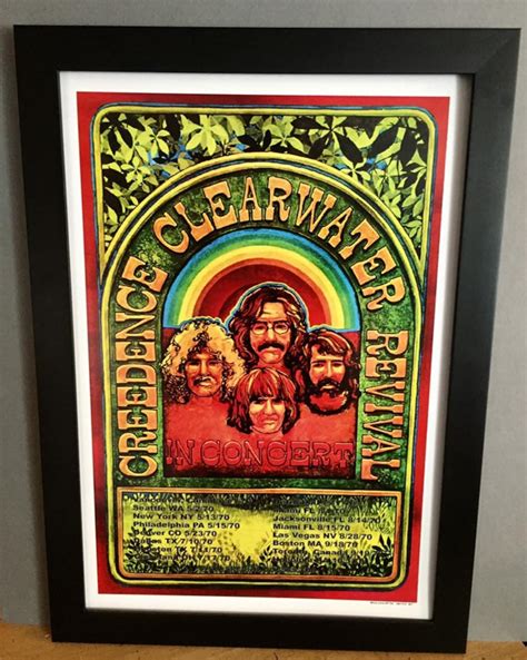 Creedence Clearwater Revival Framed Concert Poster Etsy