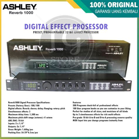 Effect Vocal Ashley Reverb 1000 Original Professional Digital Efek