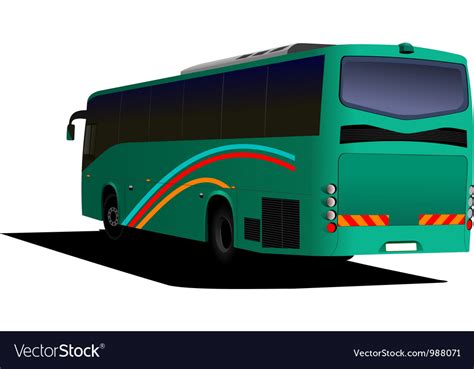 Rear view of bus Royalty Free Vector Image - VectorStock