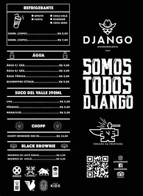 Menu Em Django Hamburgueria Cascavel Restaurante Cascavel