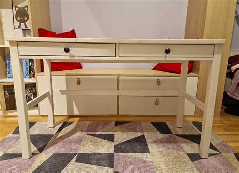 Biurko IKEA Hemnes Z Litego Drewna Sekretarzyk Toaletka Warszawa Ochota