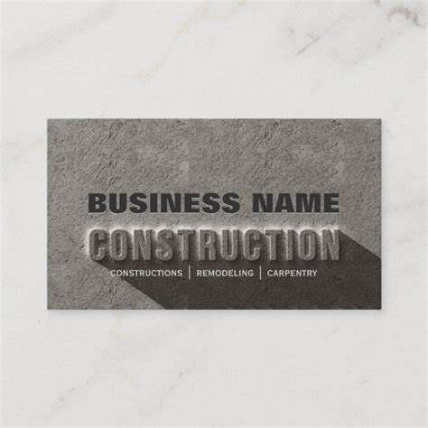 Construction Business Card Templates | BizCardStudio