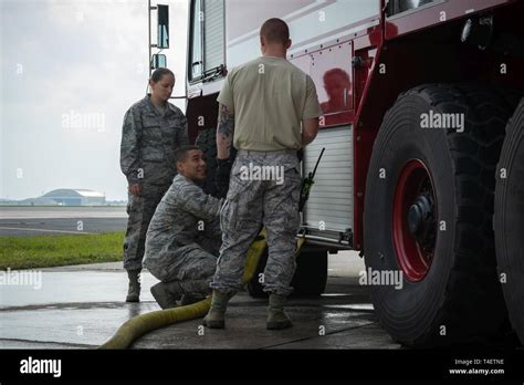 Us Air Force Airman 1st Class Kevin Guerrero 18th Civil Engineer Squadron Firefighter Pumps